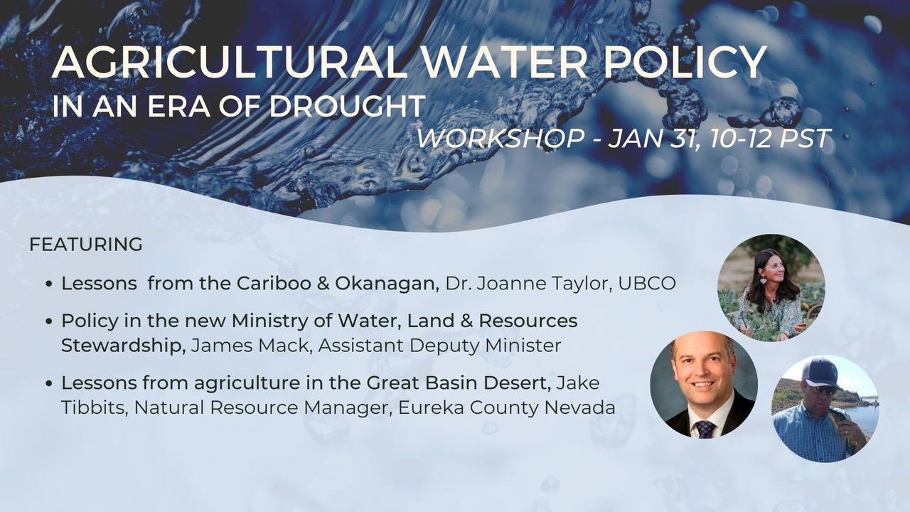 Agricultural Water Policy in the Era of Drought